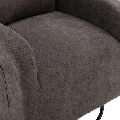 Upholstered Swivel Glider.Rocking Chair for Nursery in Misty Grey.Modern Style One Left Bag