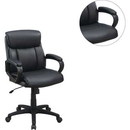 Standard Back Upholstered Office Chair, Black