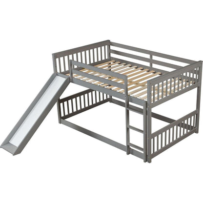 Full over Full bunk bed with Slide