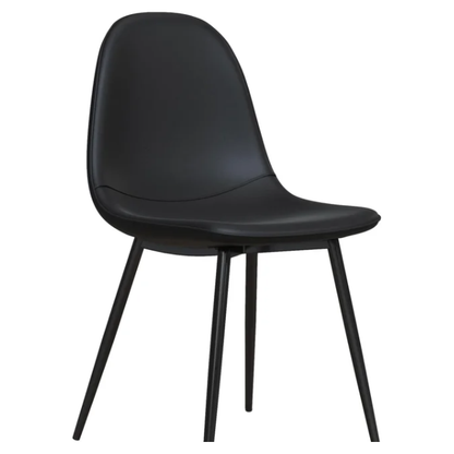 PJ--SEAT-- Dining chair, PU, BLK