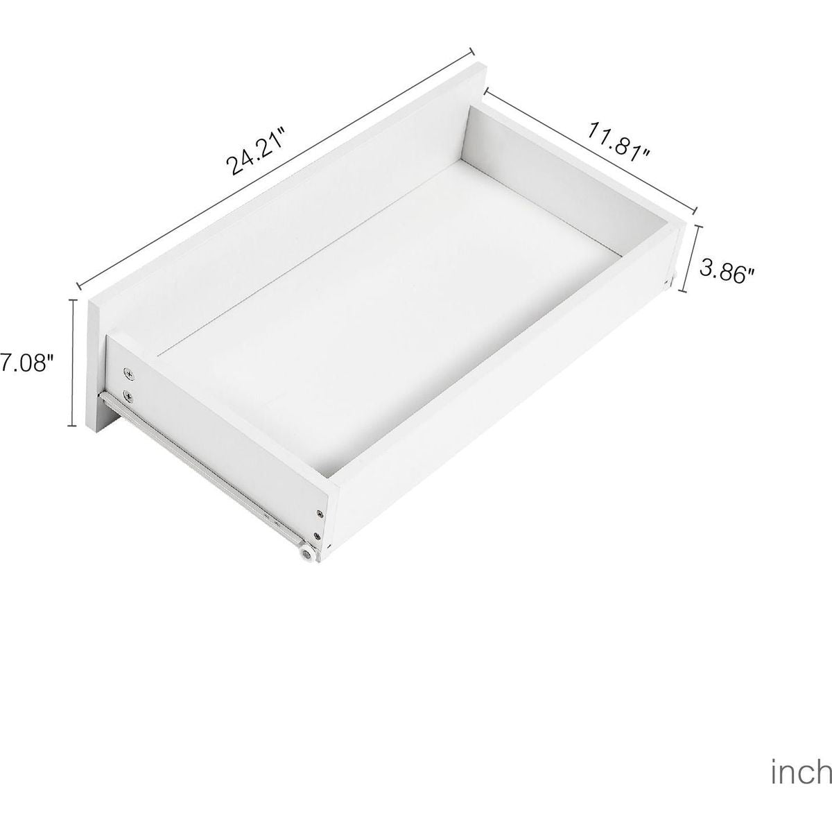 4 Drawer Dresser, Chest of Drawers Without Handle, White Dresser for Bedroom 100% Waterproof, Modern Wooden Cabinet with Sturdy Frame for Living Room, Entryway, Bedroom, Hallway, Office