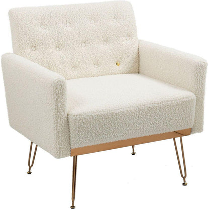 Accent Chair, leisure single sofa with Rose Golden feet