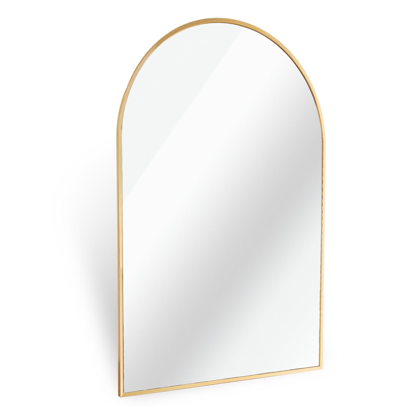 Wall Mirror 30"x20", Bathroom Mirror, Vanity Mirror, for Bathroom, Bedroom, Entryway, with Metal Frame, Modern & Contemporary Arch Top Wall Mirror (Gold)