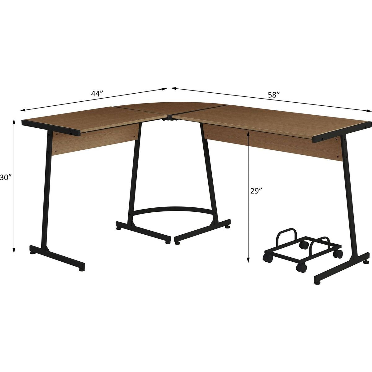 Dazenus Computer Desk, Black Finish