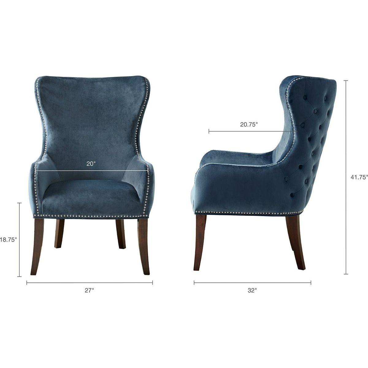 Button Tufted Back Accent Chair