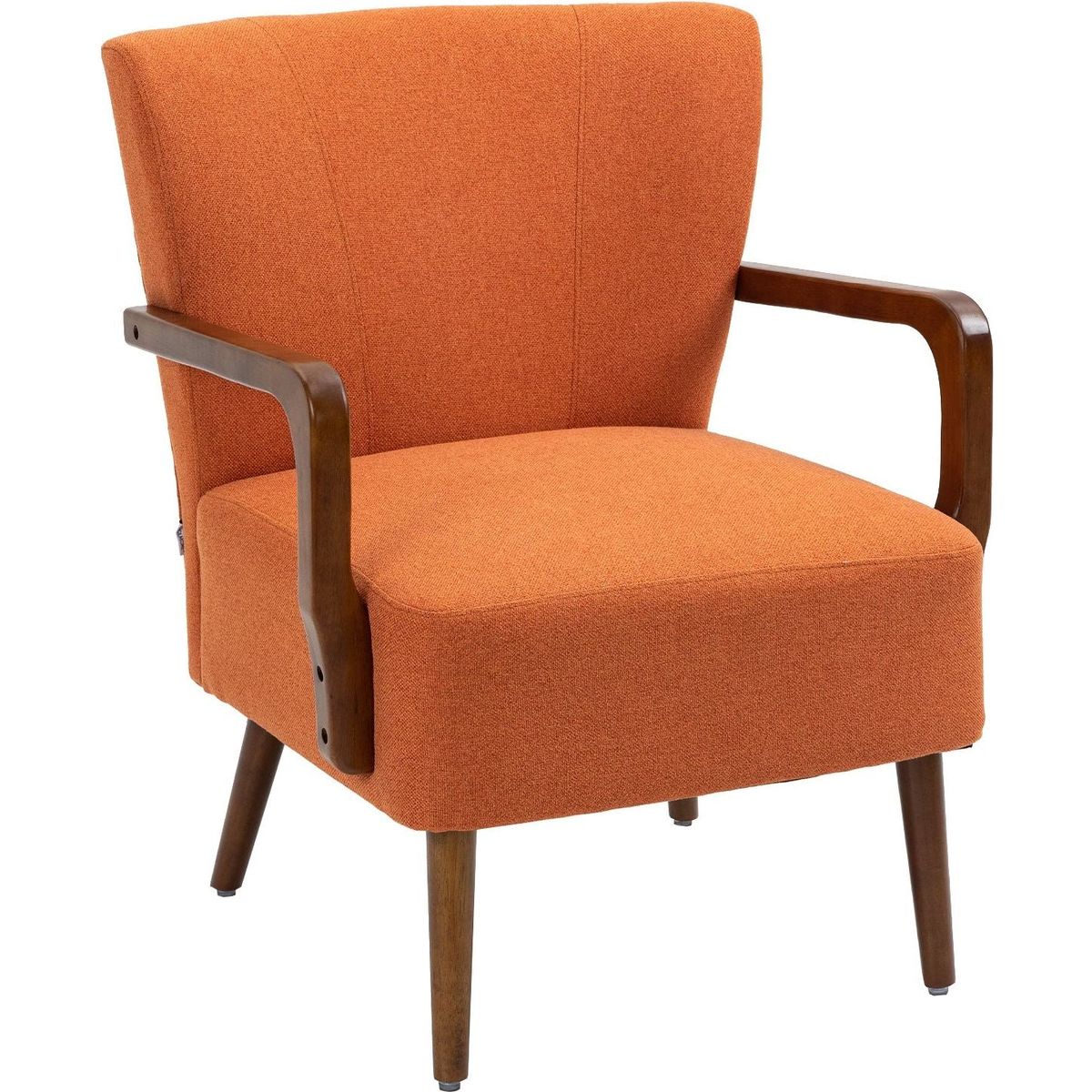 Wood Frame Armchair, Modern Accent Chair Lounge Chair for Living Room