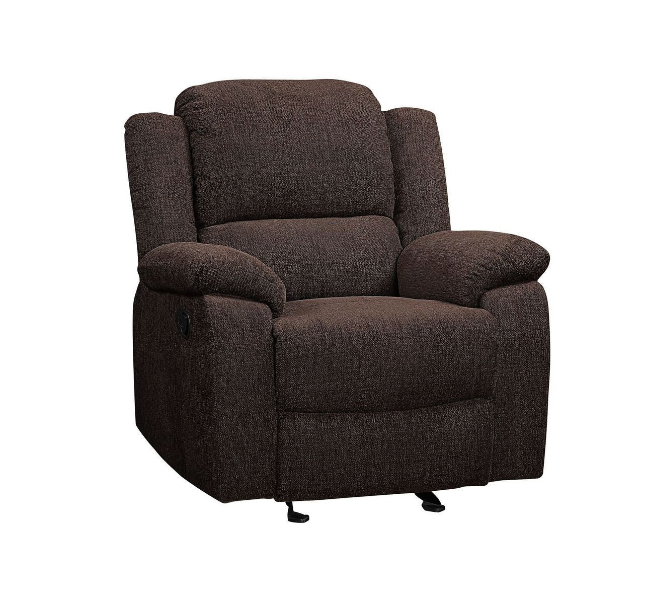 Madden Glider Recliner, Brown Chenille