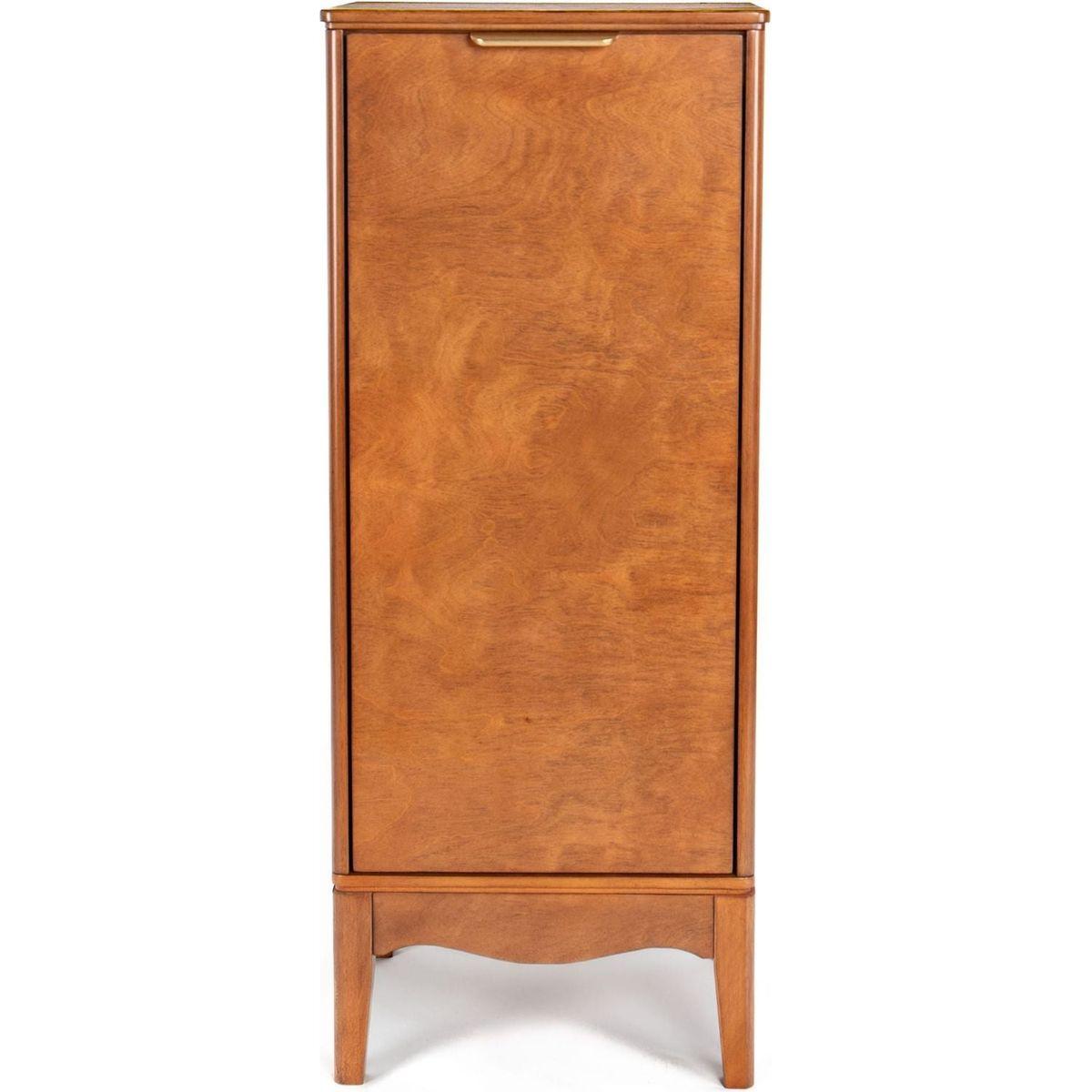 Modern Bathroom Floor Cabinet &Linen cabinet with Adjustable Shelves, Antique Brass (14.5"x12.6"x35.7")
