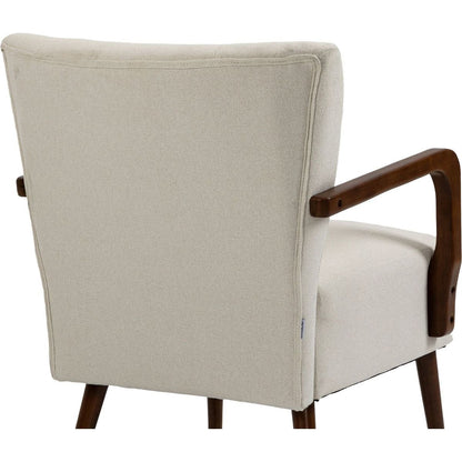 Wood Frame Armchair, Modern Accent Chair Lounge Chair for Living Room