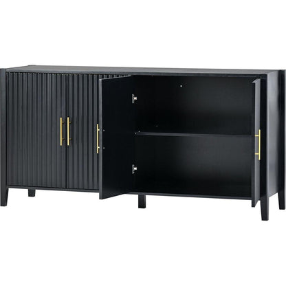 Accent Storage Cabinet Sideboard Wooden Cabinet with Metal Handles for Hallway, Entryway, Living Room, Bedroom