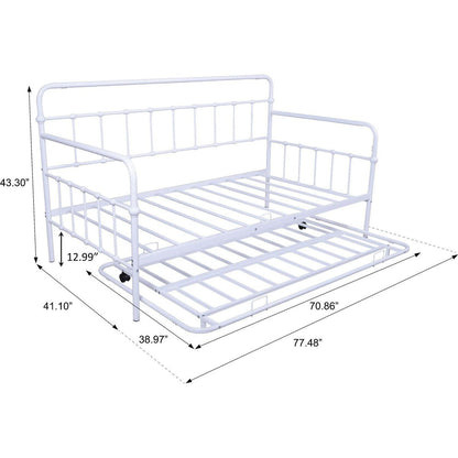 Metal Frame Daybed with trundle