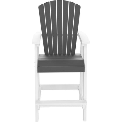 HDPE Bar Chair, White + Gray, Set of 2