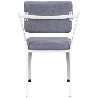 CarChair, Gray Fabric & White