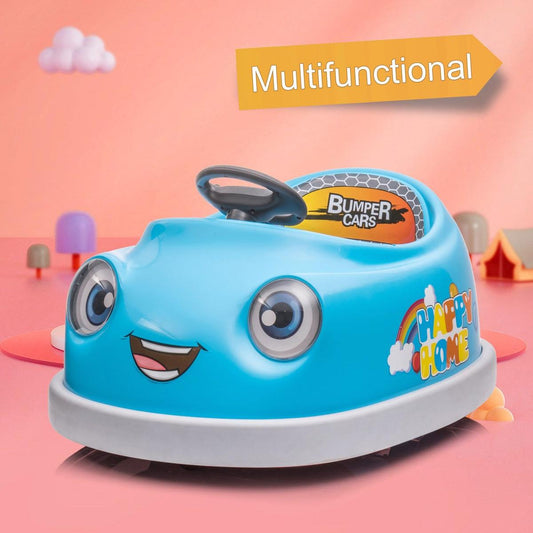 12V dual drive 1-6 years old children's electric car 6V4.5Ax2 25Wx2 With pushrod dinner plate USB Bluetooth music Rocking horse mode anti-collision bumper ride on car - Streamdale Furniture
