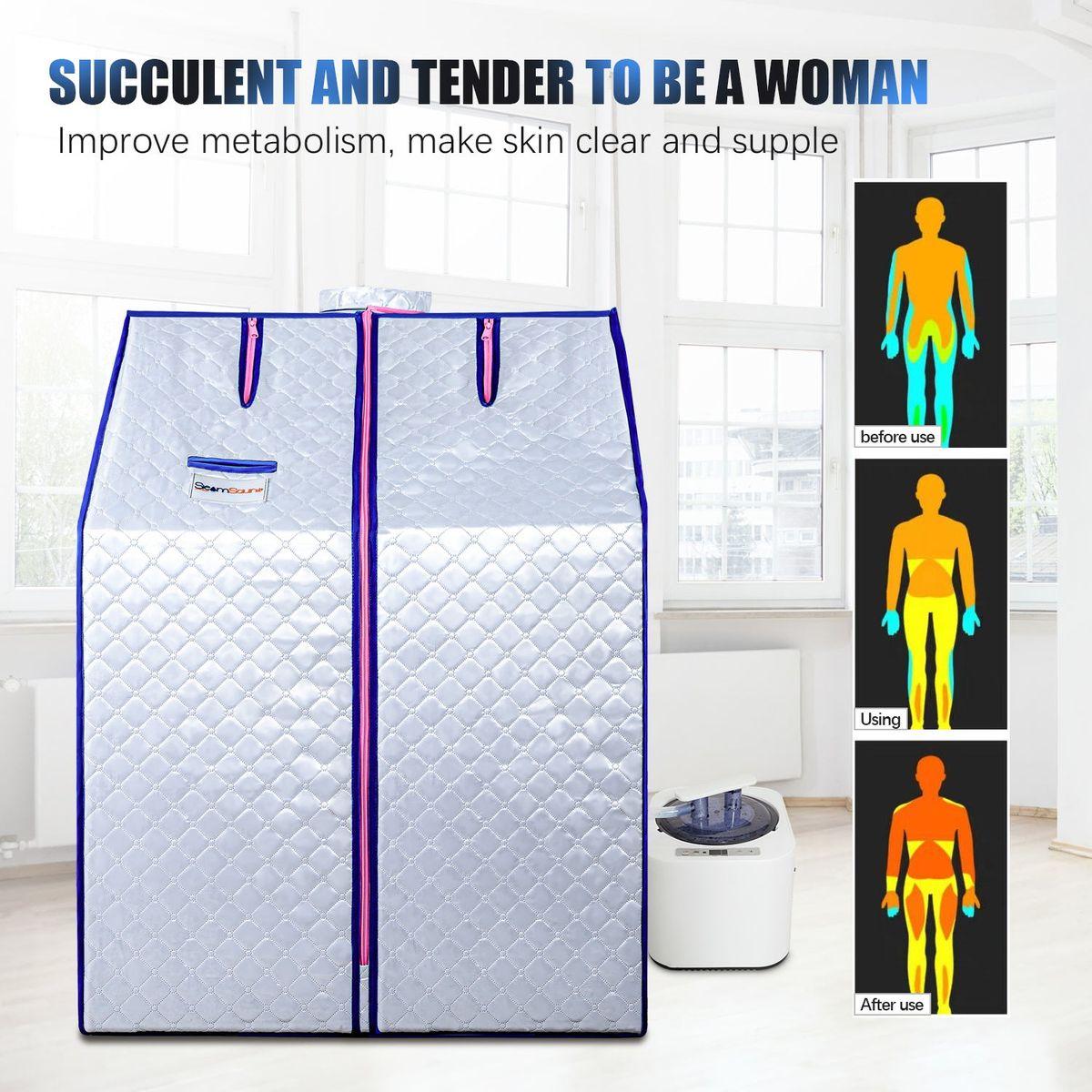 Sojourner Portable Sauna for Home - Steam Sauna Tent, Personal Sauna - Sauna Heater, Tent, Chair, Remote Included for Home Sauna - Enjoy Your Own Personal Spa