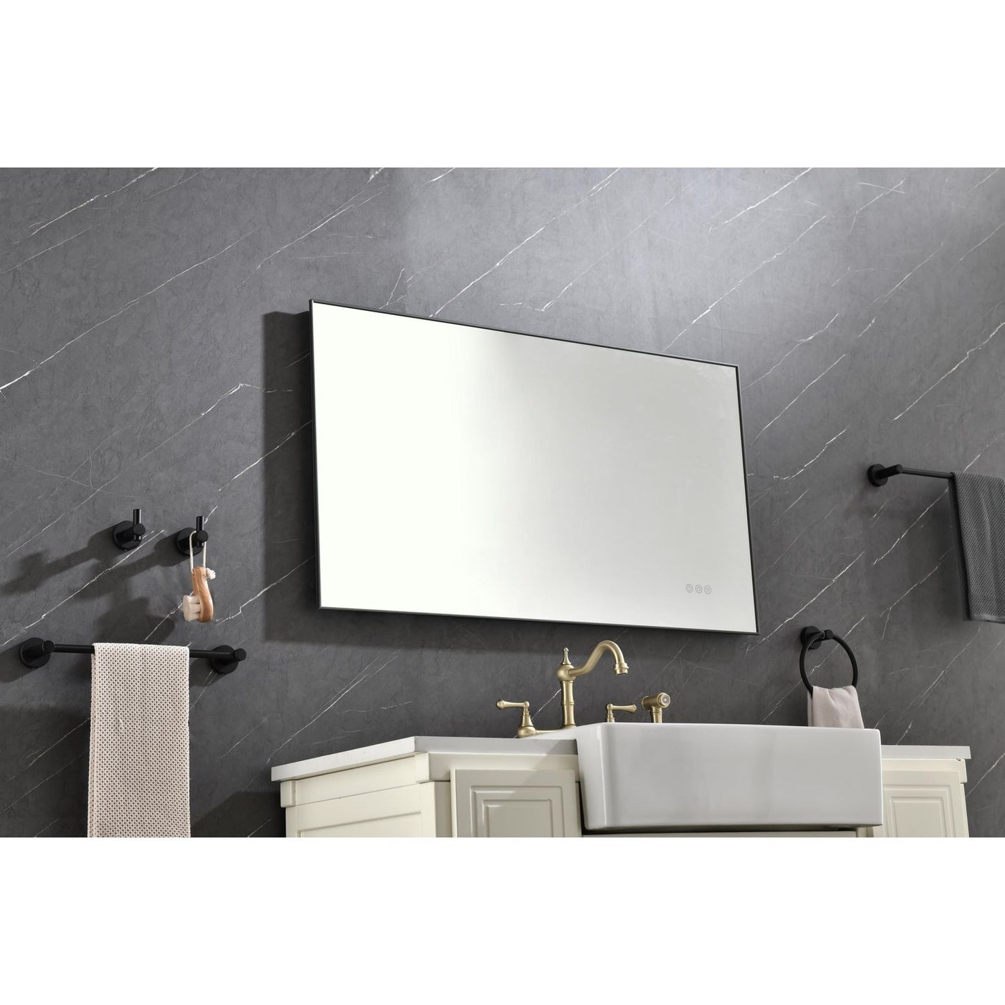 42x 24 Inch LED Mirror Bathroom Vanity Mirror with Back Light, Wall Mount Anti-Fog Memory Large Adjustable Vanity Mirror