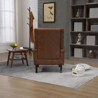 Wood Frame Armchair, Modern Accent Chair Lounge Chair for Living Room