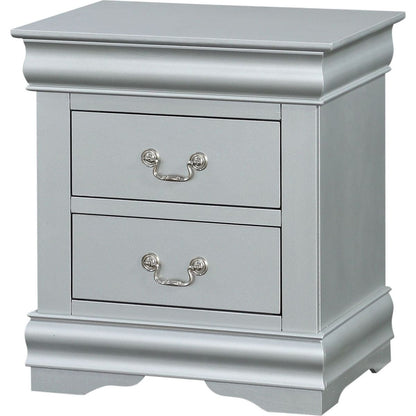 Louis Philippe Nightstand in Platinum