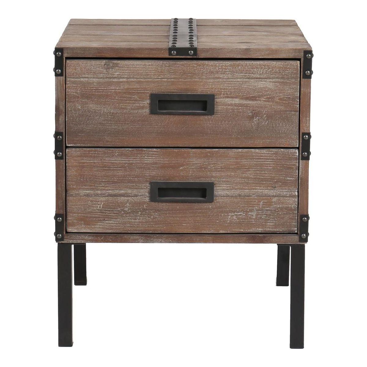 Antique Reclaimed Wood Gray Trunk Table And Side Table S/3 with Large Storage Dress Up Your Liviing Room