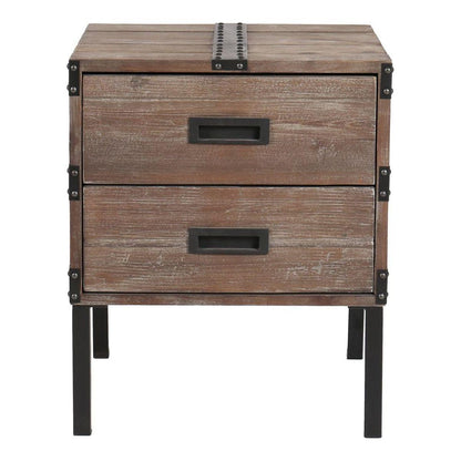Antique Reclaimed Wood Gray Trunk Table And Side Table S/3 with Large Storage Dress Up Your Liviing Room