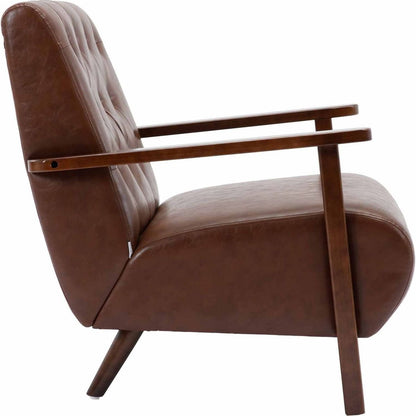 Wood Frame Armchair, Modern Accent Chair Lounge Chair for Living Room