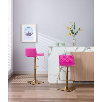 Bar Stools - Swivel Barstool Chairs with Back, Modern Pub Kitchen Counter Height, velvet