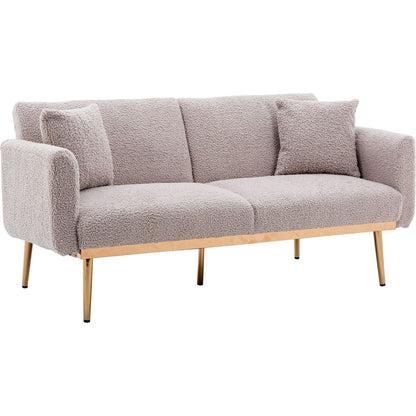 Velvet Sofa, Accent sofa .loveseat sofa with metal feet