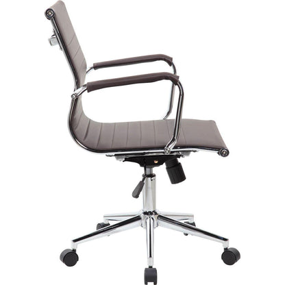 Modern Medium Back Executive Office Chair, Chocolate