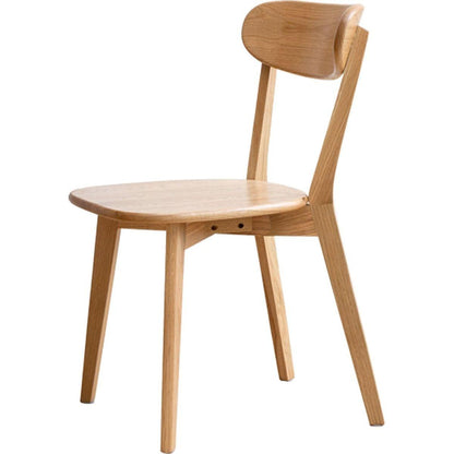 Dining chair wooden FAS grade oak natural wood made in North America 100% dirt-free wood chair solid chair table chair wooden living room chair simple and natural 46.5 x 54 x 80cm