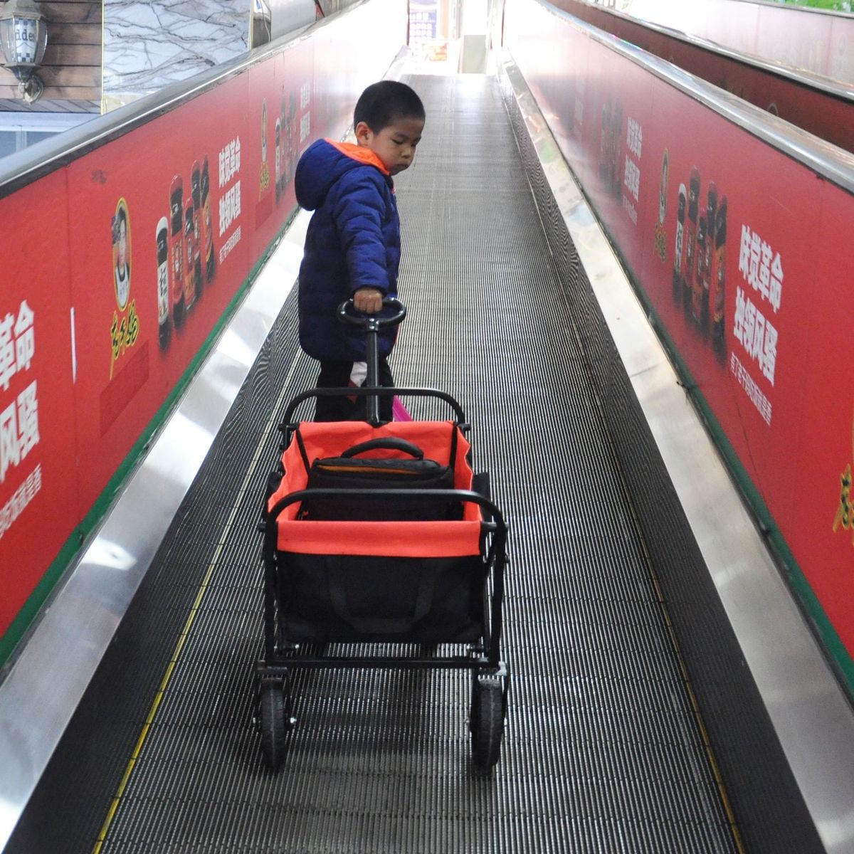 Folding Wagon Garden Shopping Beach Cart black+yellow
