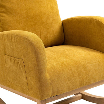 living room Comfortable rocking chair living room chair Yellow