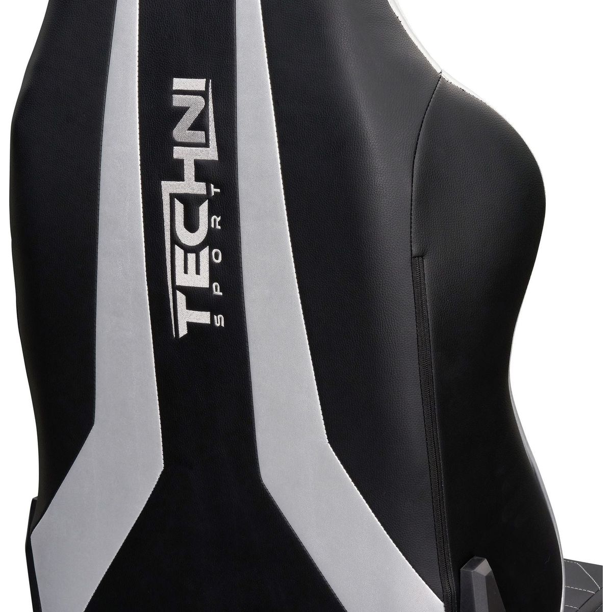 Techni Sport Ergonomic Racing Style Gaming Chair - Silver