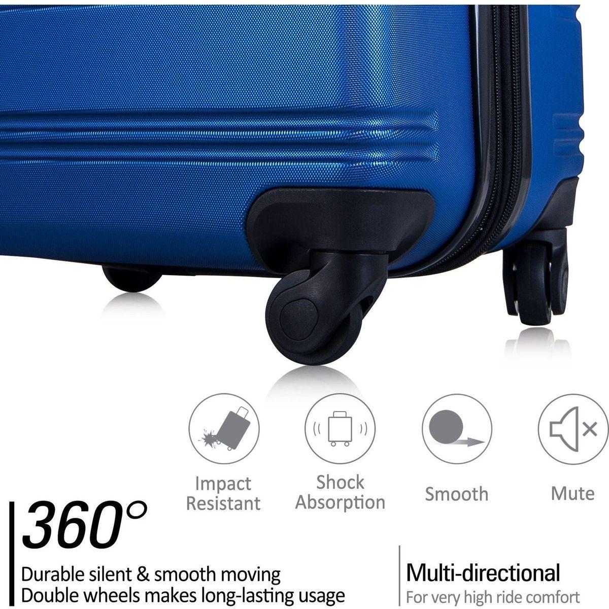 3 Piece Luggage Set Hardside Spinner Suitcase with TSA Lock 20" 24' 28" Available