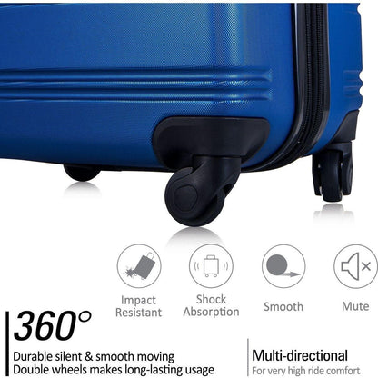 3 Piece Luggage Set Hardside Spinner Suitcase with TSA Lock 20" 24' 28" Available