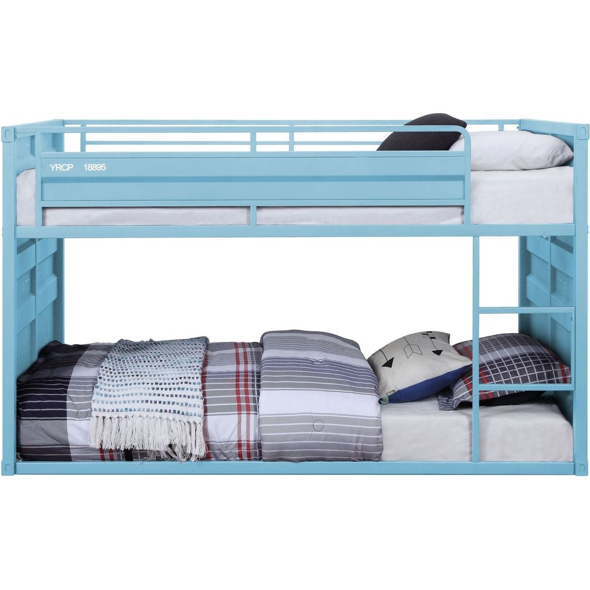 CarTwin/Twin Bunk Bed, Aqua Finish