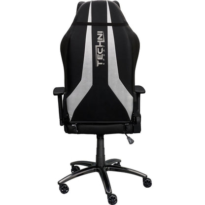 Techni Sport Ergonomic Racing Style Gaming Chair - Silver