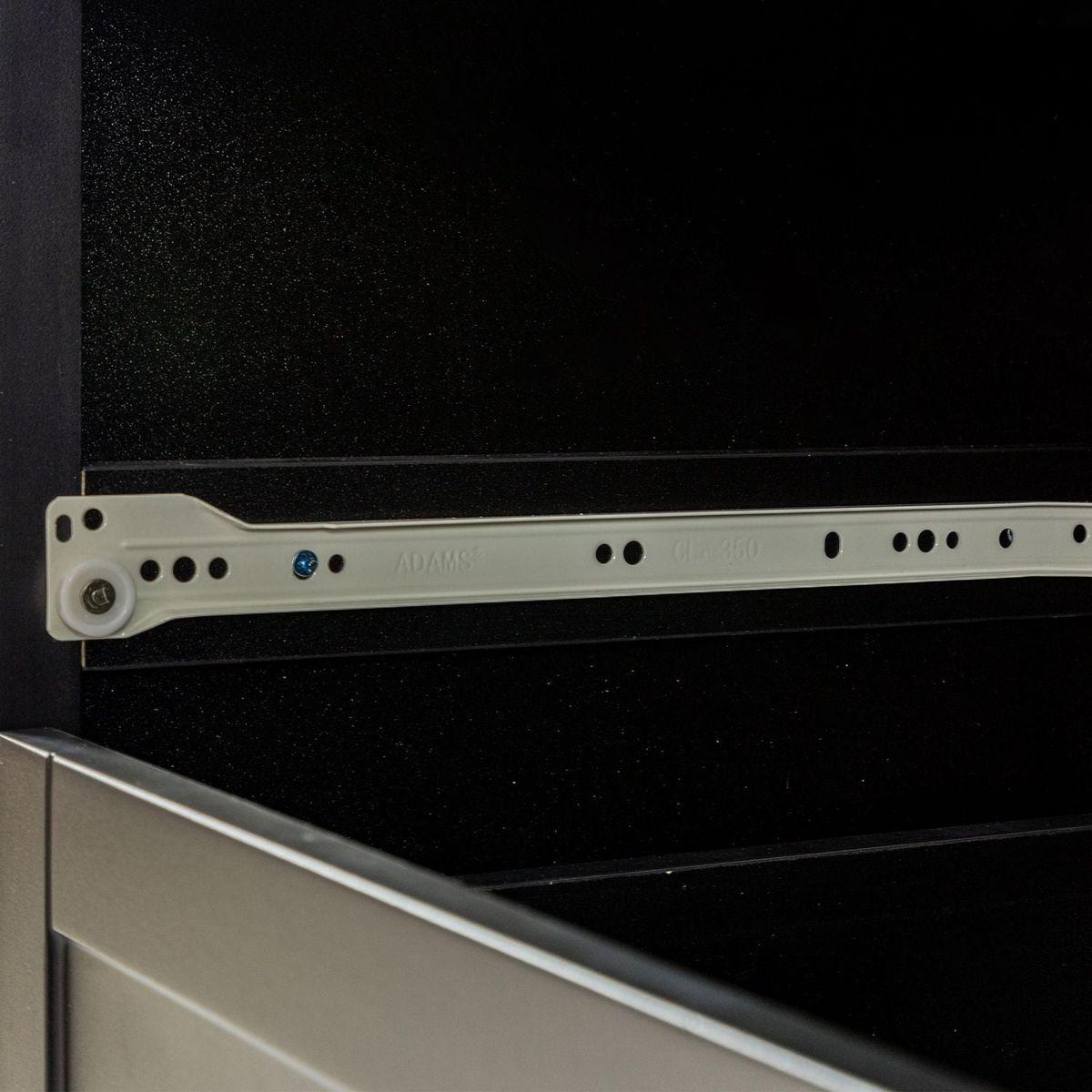 DRAWER DRESSER CABINETAR CABINET, storge cabinet, lockers, retro shell-shaped handle, can be placed in the living room, bedroom, dining room, black