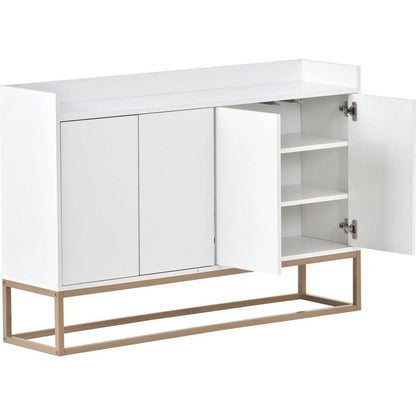 Modern Sideboard Elegant Buffet Cabinet with Large Storage Space for Dining Room, Entryway (White)