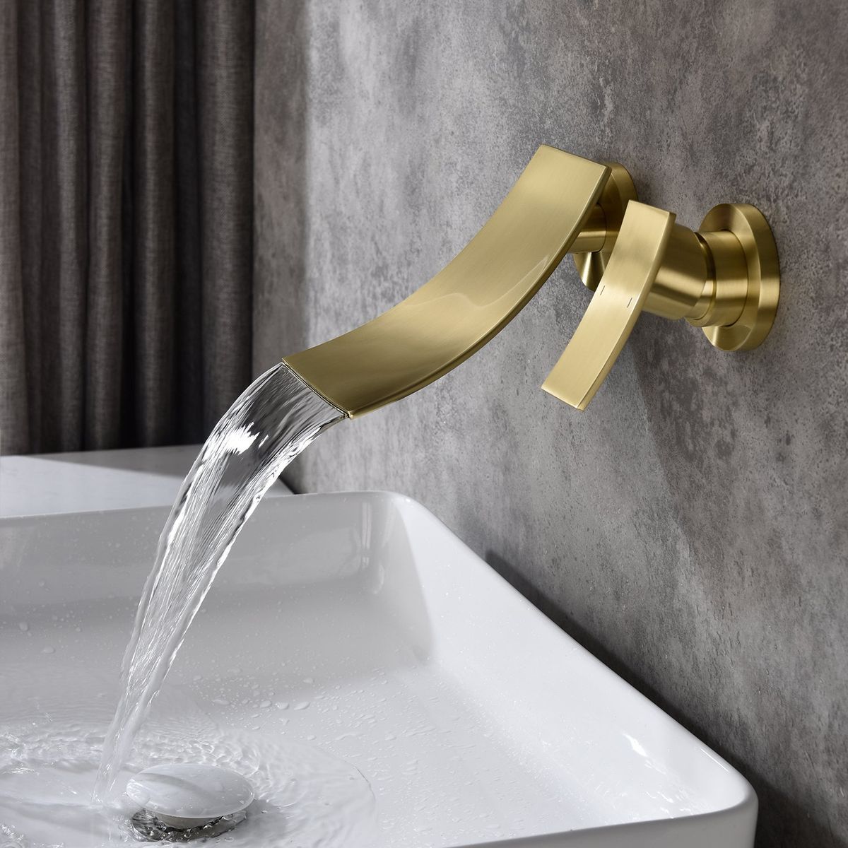 Wall Mount Widespread Bathroom Faucet