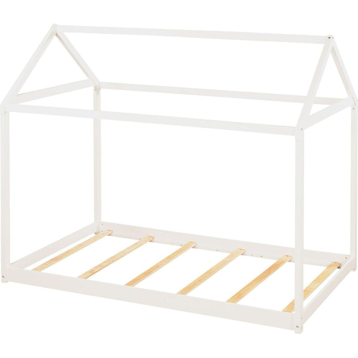 Twin Size Wooden House Bed, White (New) - Streamdale Furniture