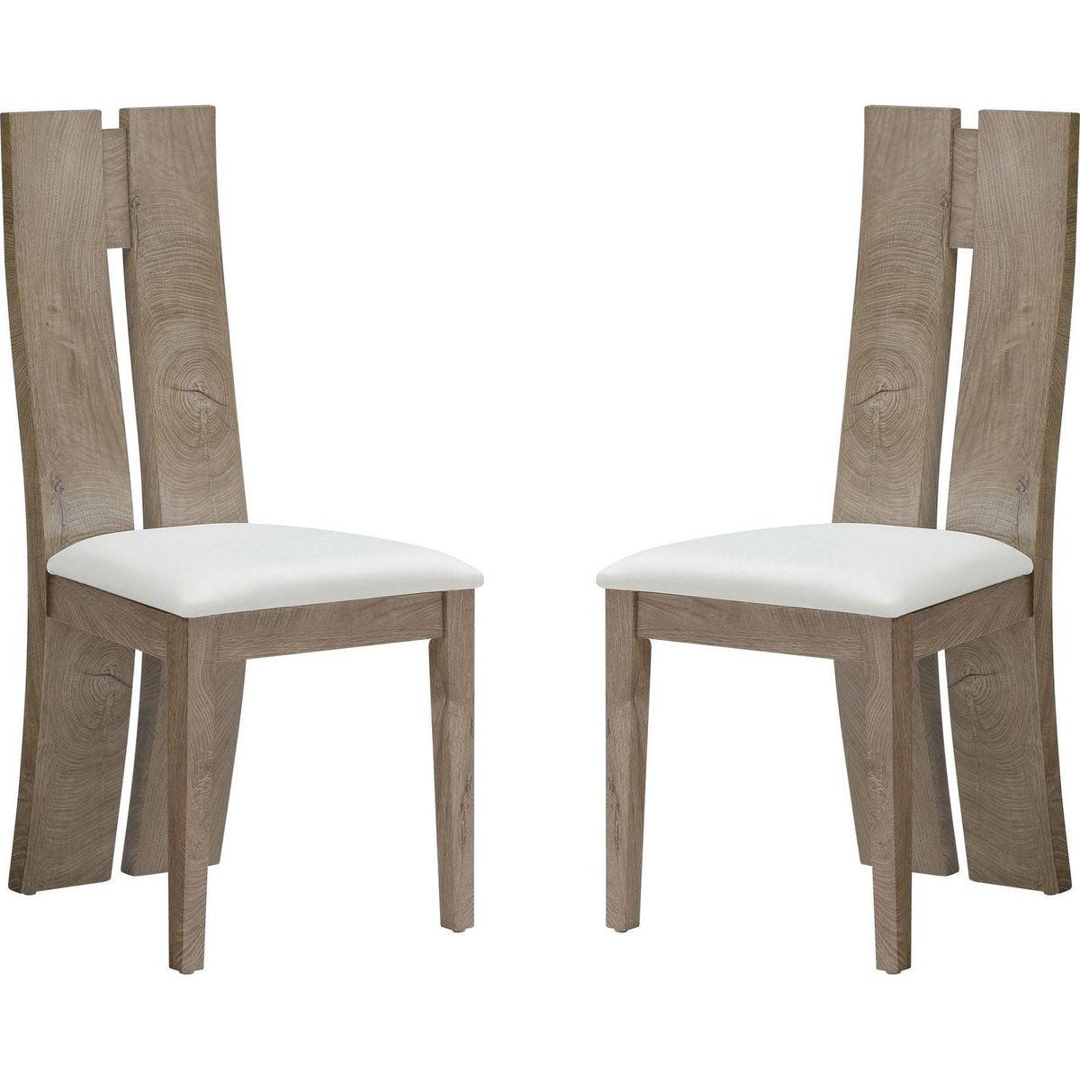 Dining Chair Set of 2 MDF, sponge .PU Leather Upholstered Cushion Seat Wooden Back Side Chairs Wood Armless Dining Chairs with High Back.