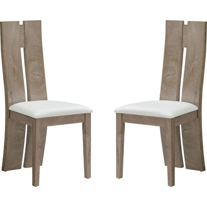 Dining Chair Set of 2 MDF, sponge .PU Leather Upholstered Cushion Seat Wooden Back Side Chairs Wood Armless Dining Chairs with High Back.