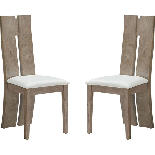 Dining Chair Set of 2 MDF, sponge .PU Leather Upholstered Cushion Seat Wooden Back Side Chairs Wood Armless Dining Chairs with High Back.