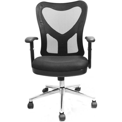 High Back Mesh Office Chair With Chrome Base, Black