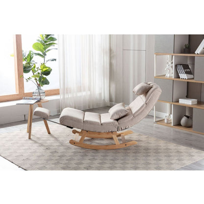 living room Comfortable rocking chair living room chair Beige