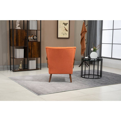 Wood Frame Armchair, Modern Accent Chair Lounge Chair for Living Room