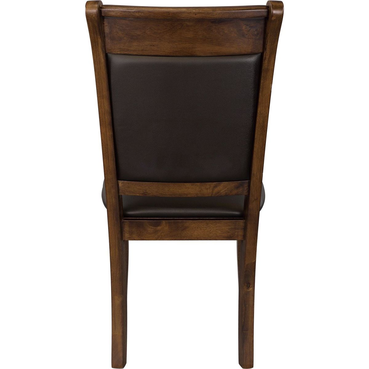 Classic Light Rustic Brown Finish Wooden Side Chairs 2pc Set Upholstered Seat Back Casual Dining Room Furniture