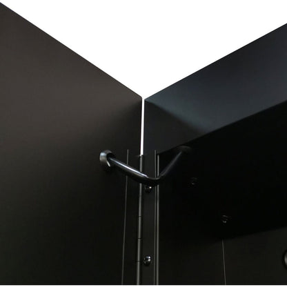 30x26 inch Black LED Mirror Medicine Cabinet Surface, Defogger, Anti-Fog, Dimmable Lights Brightness Memory