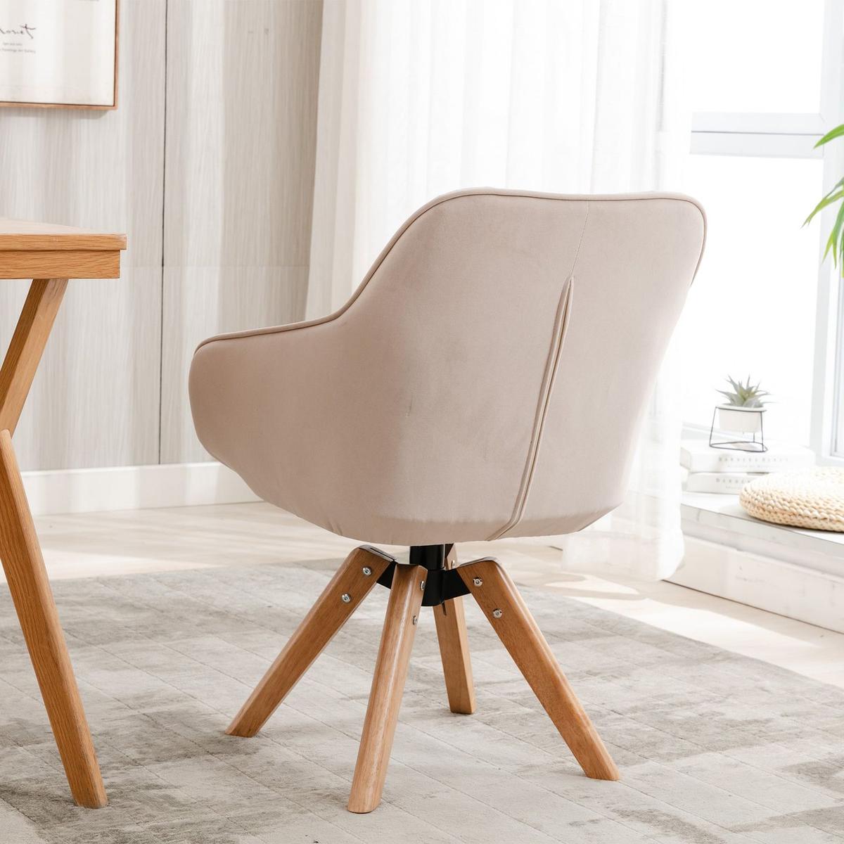 Solid Wood Tufted Upholstered Armless home office chair