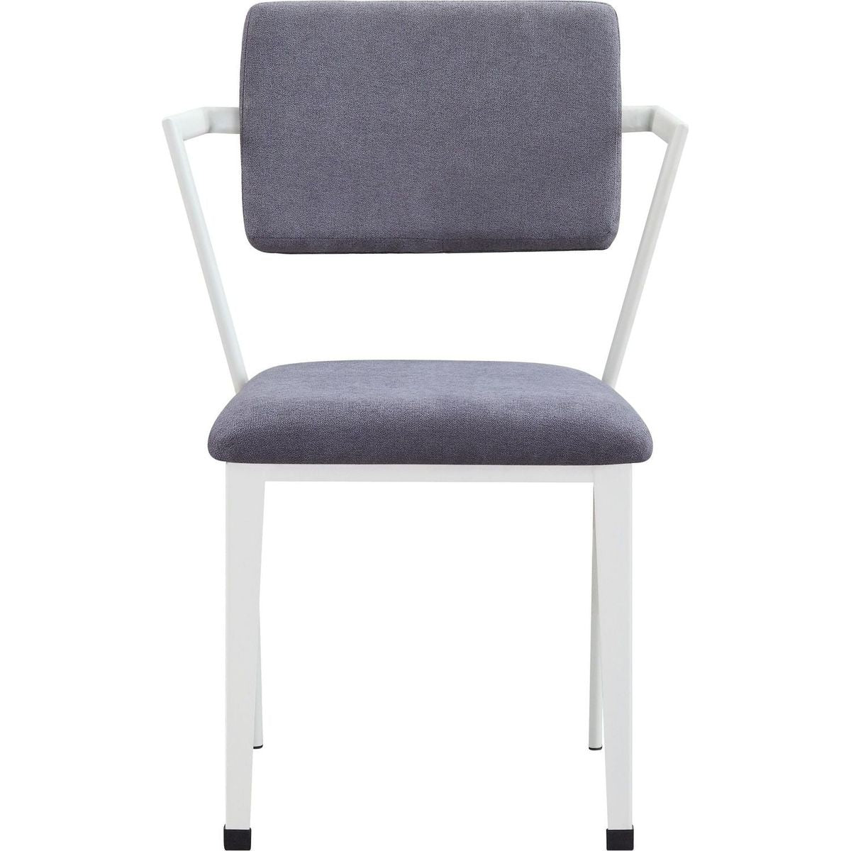 CarChair, Gray Fabric & White